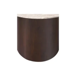 Abby Dining Table, light beige/dark wood
