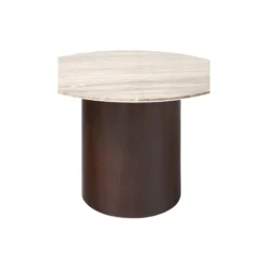 Abby Dining Table, light beige/dark wood