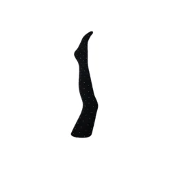 Agnes black dot tights, black w. light sand dots