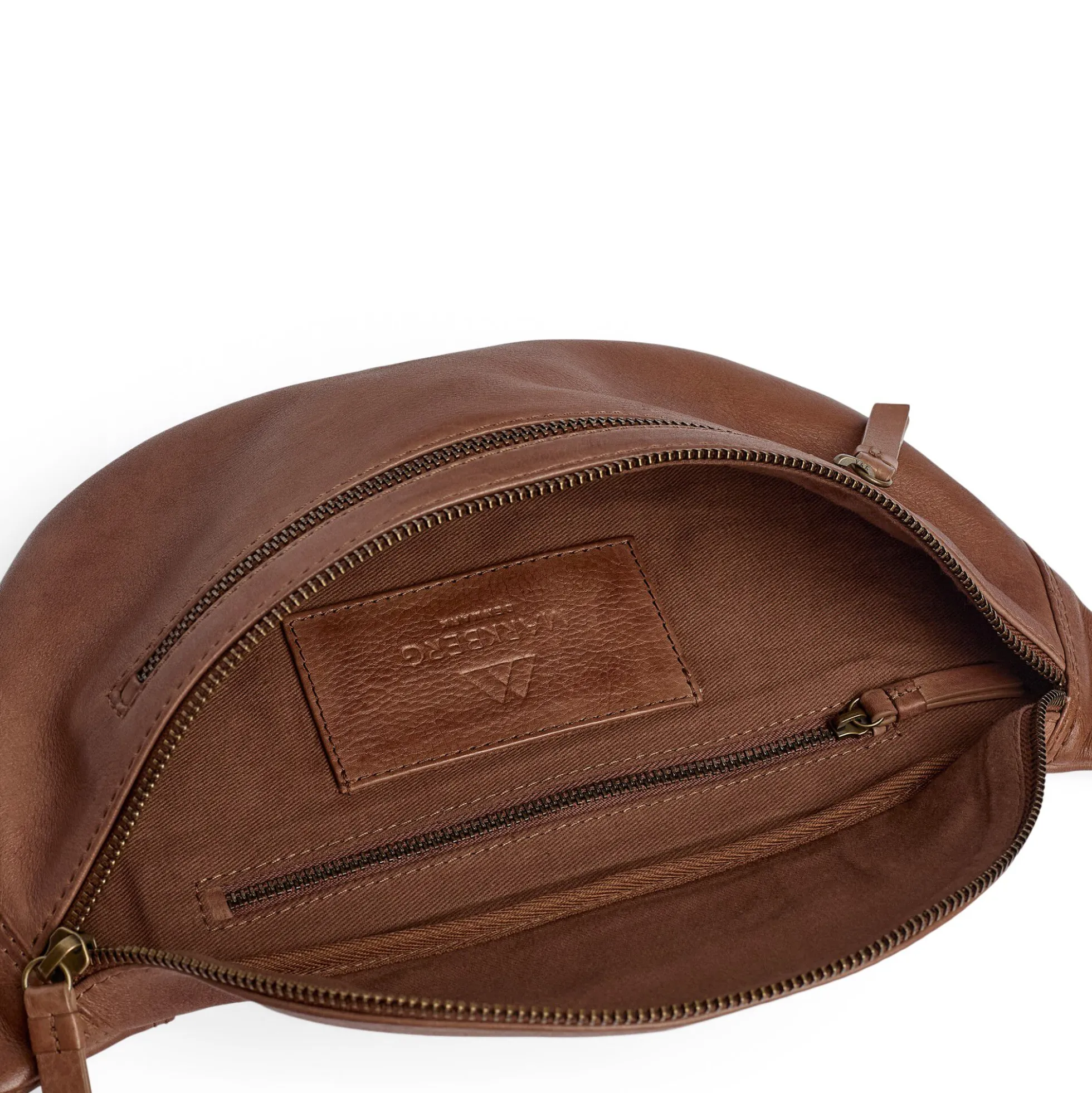 AiloMBG Bum Bag, Soft Vintage, cognac w/br. gold