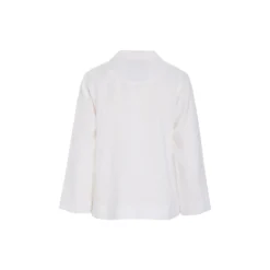 Airy linen a-formet jakke, white