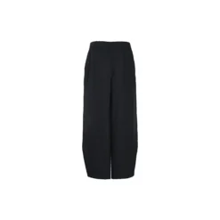 Airy linen elastik bukser, black