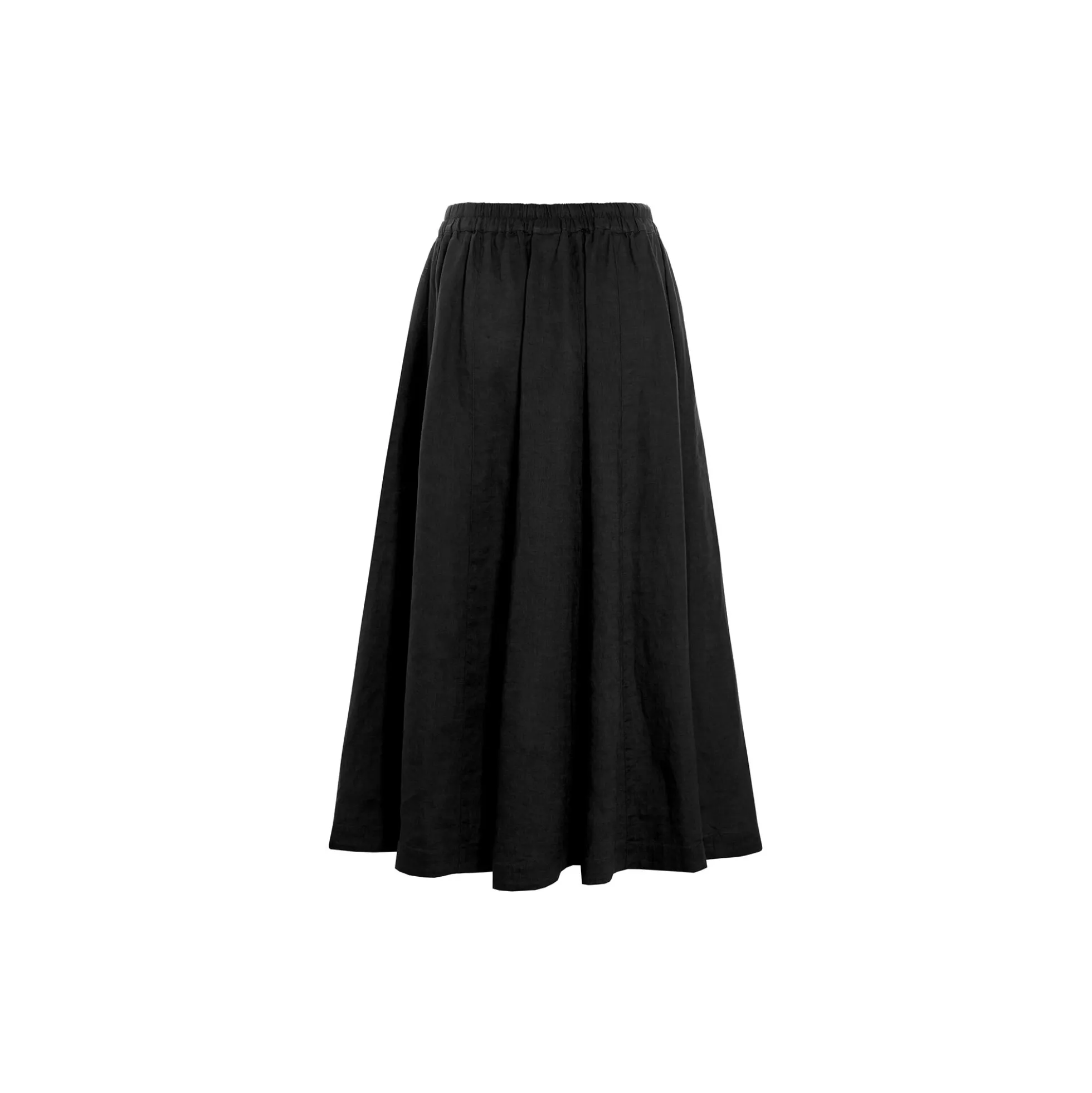 Airy linen nederdel, black