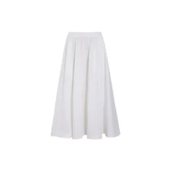 Airy linen nederdel, white