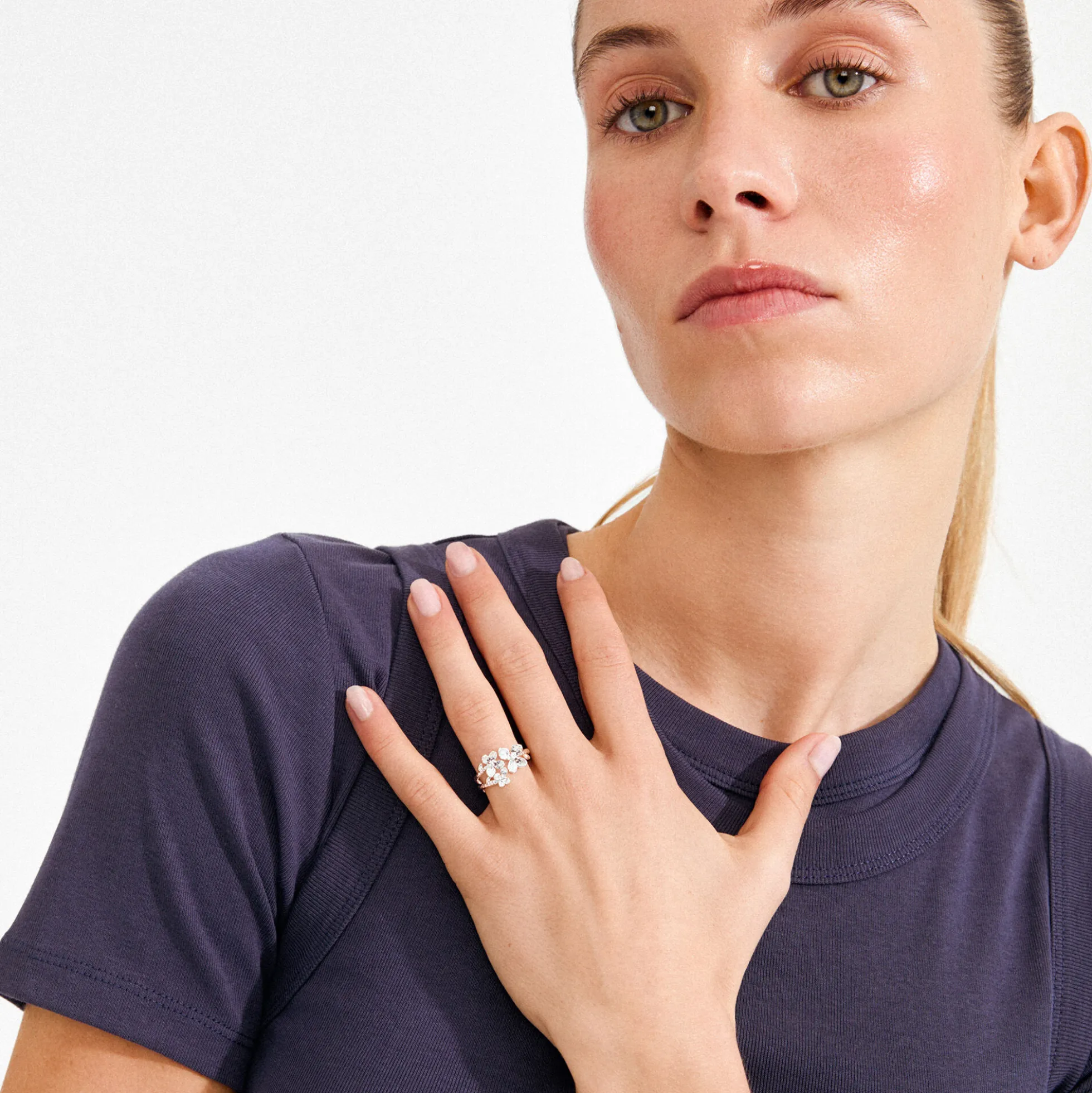 AJANI ring, sølvbelagt