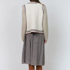 AkaneLL Midi Skirt, beige
