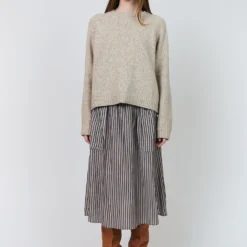 AkaneLL Midi Skirt, beige