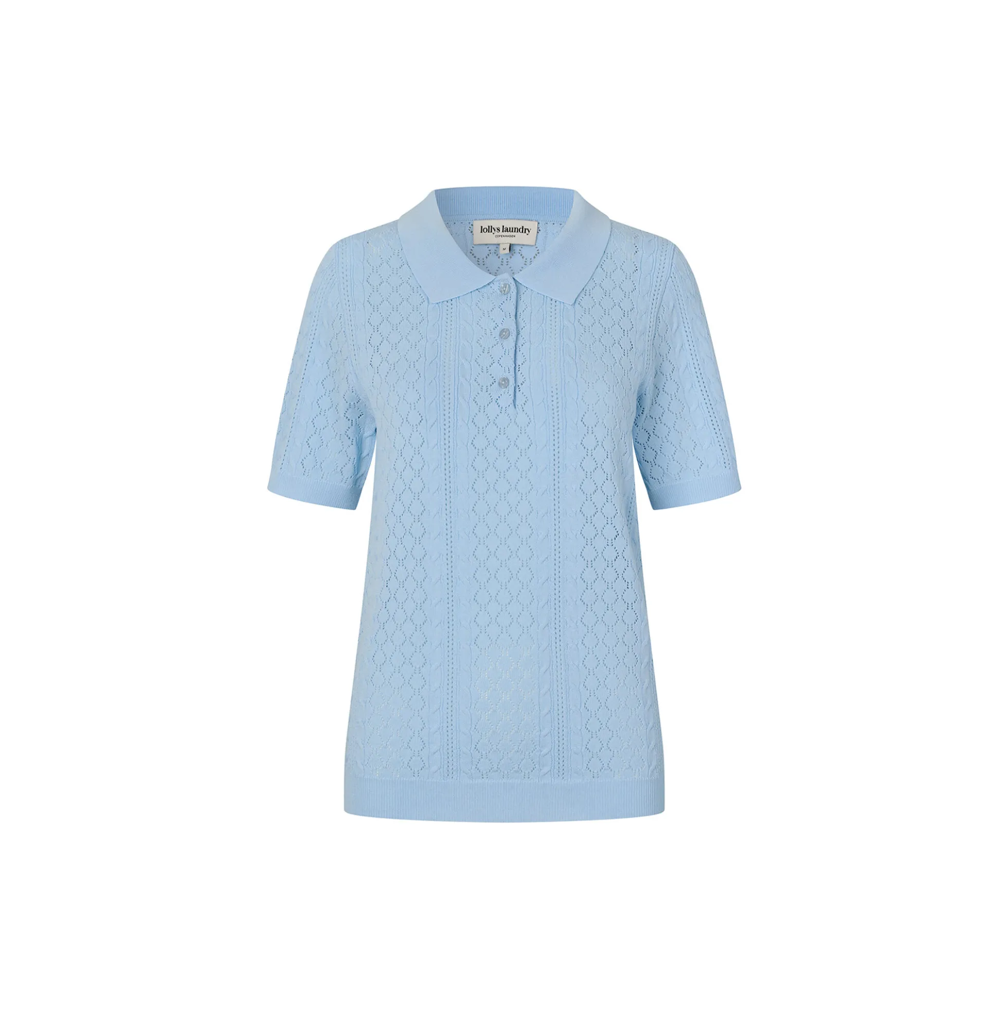 AlaiaLL Polo Knit S/S, light blue