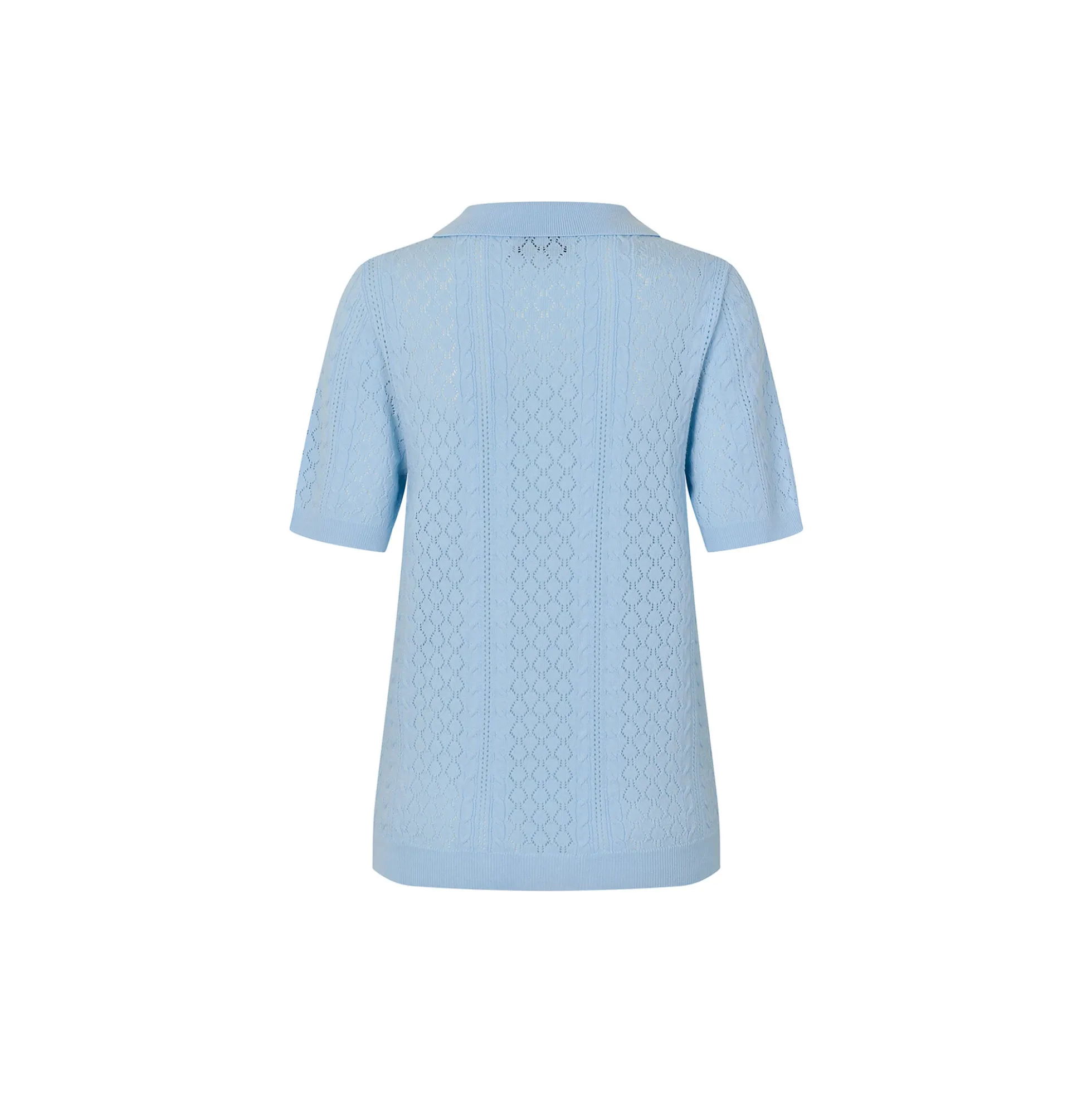 AlaiaLL Polo Knit S/S, light blue