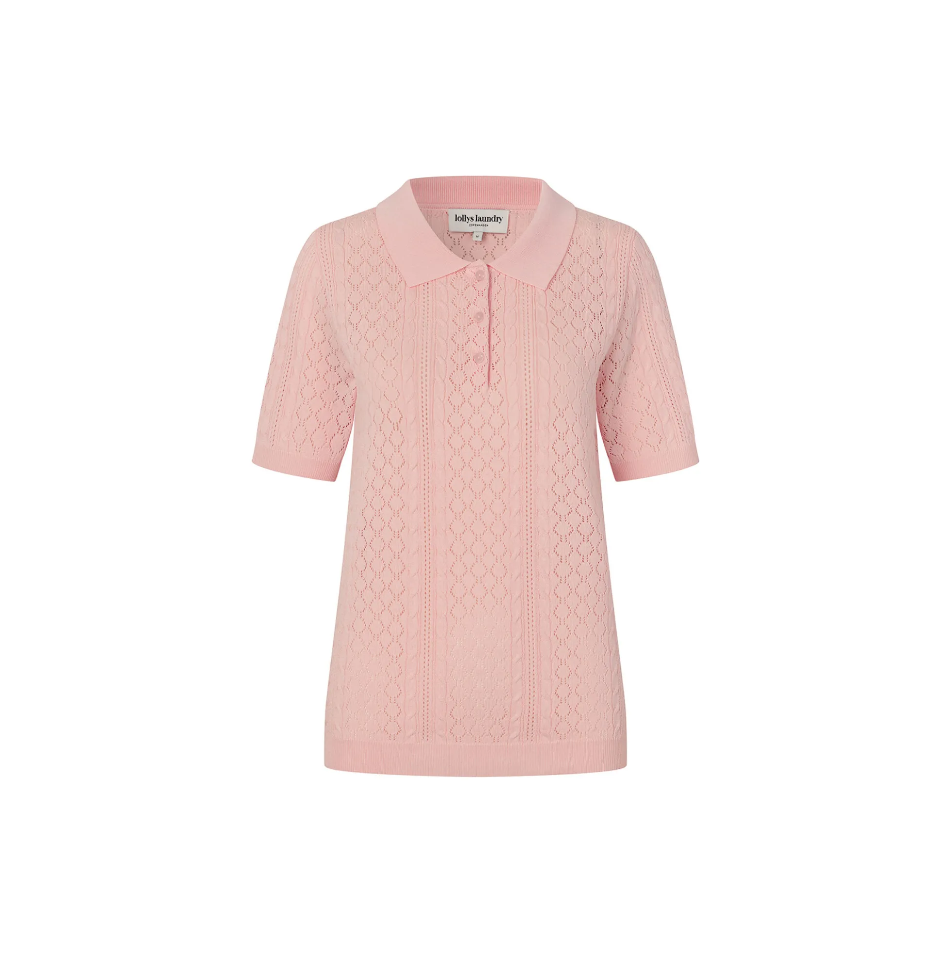 AlaiaLL Polo Knit S/S, light pink