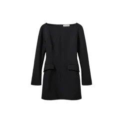 ALLIESW FITTED SHORT DRESS, black