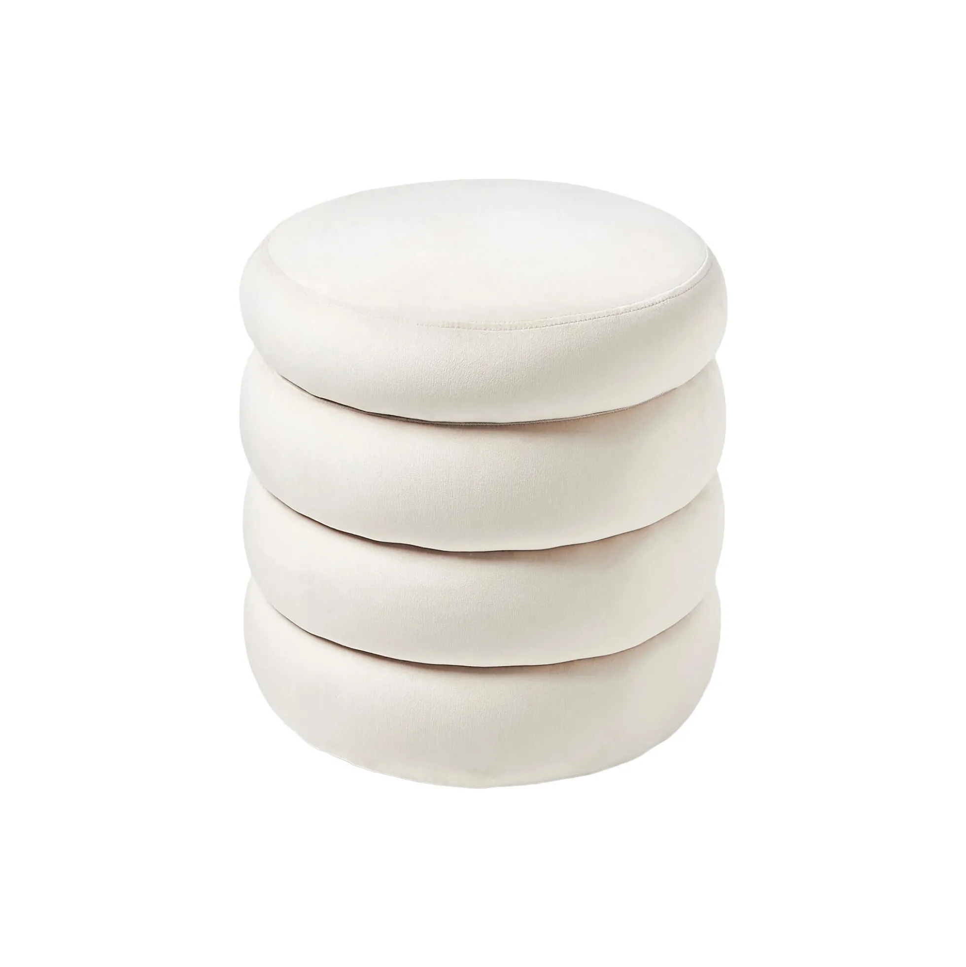 Alto Pouf with Storage Space, feather off white