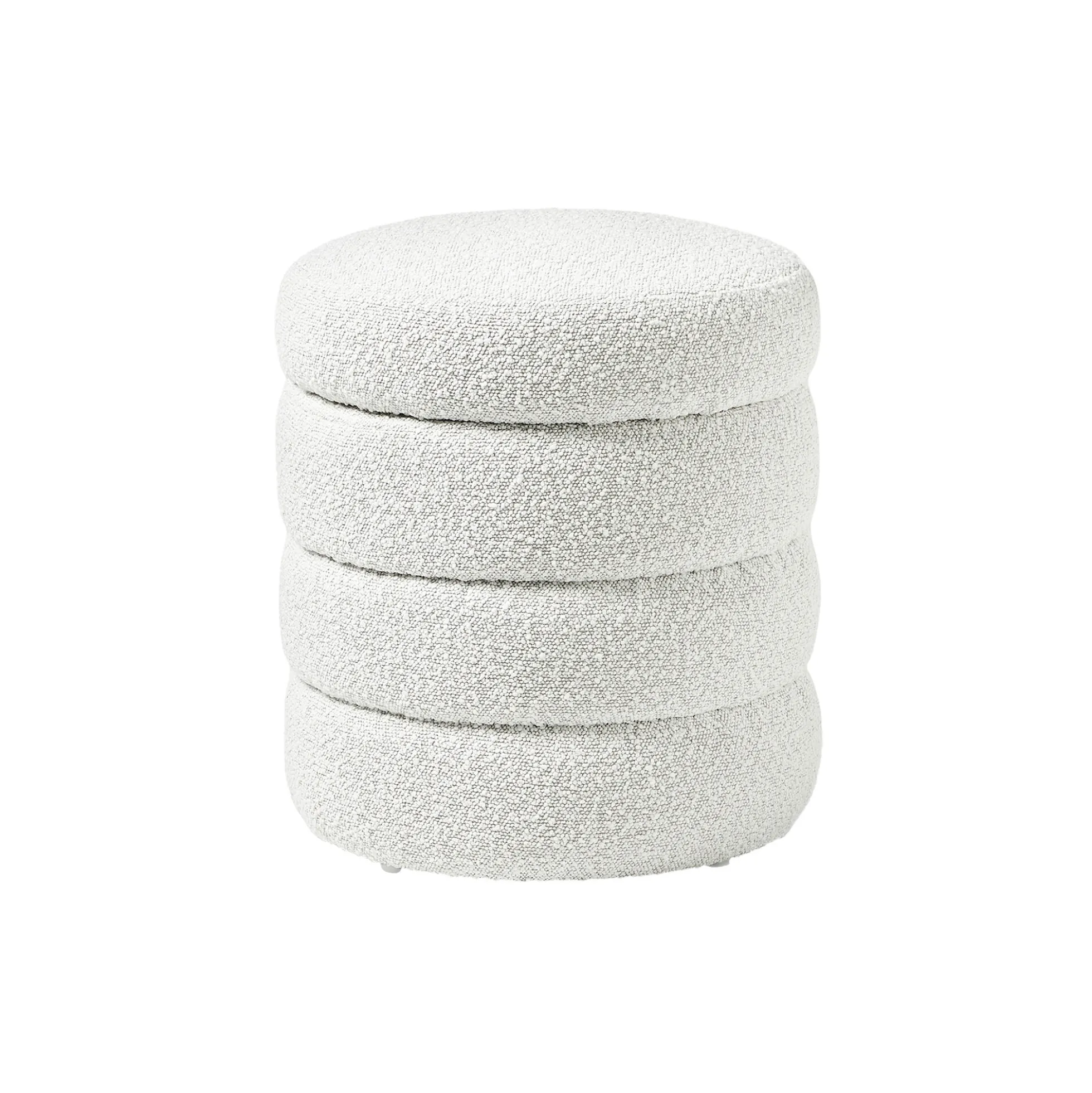 Alto Stool with Storage Space, bouclé off white