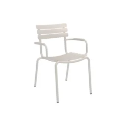 ALUA Dining Chair with Armrest, muted white