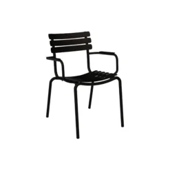 ALUA Dining Chair with Armrest, black