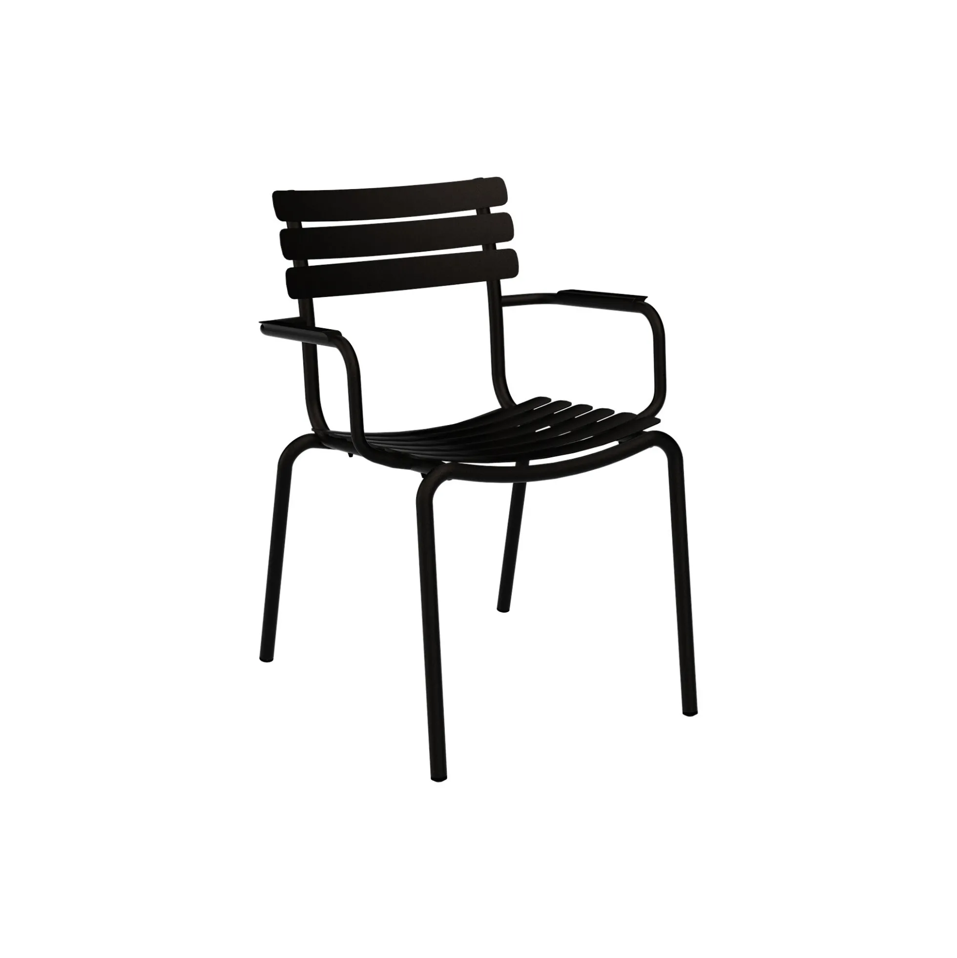 ALUA Dining Chair with Armrest, black