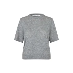 Amala Knit SS O-Neck, mid grey melange