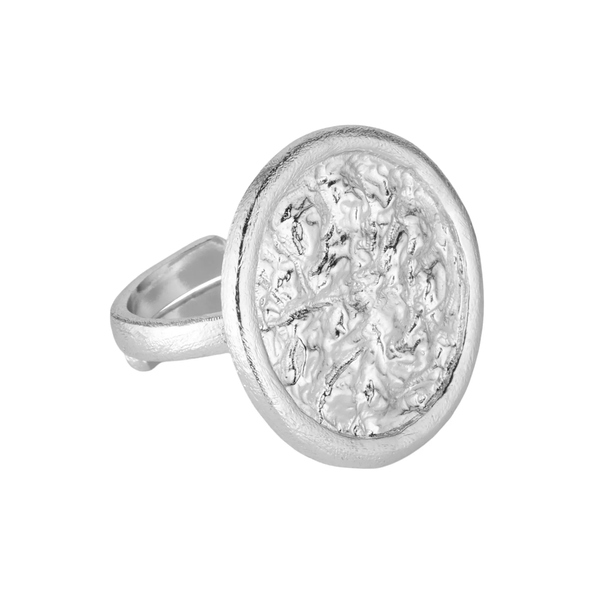 Amelia ring med rund top, forsølvet