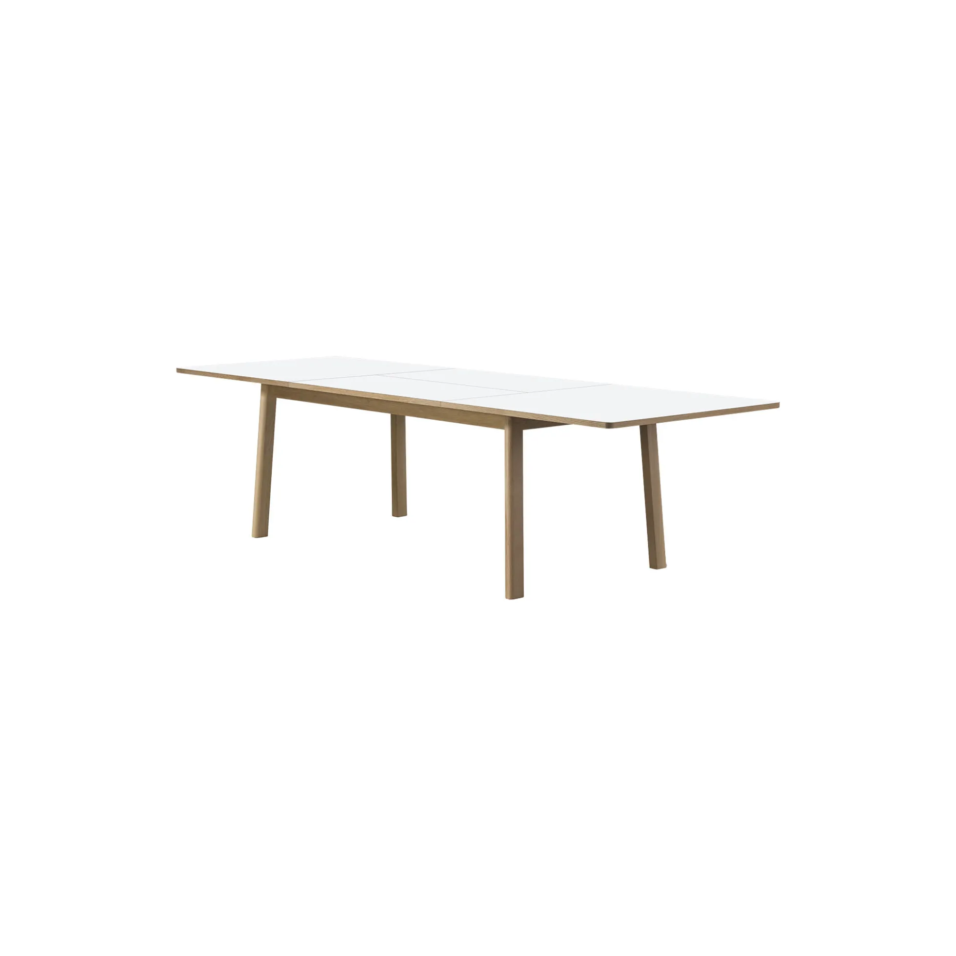 6491 Ana udtræksspisebord 180 cm, white/soap treated oak