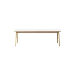 6490 Ana udtræksspisebord 220 cm, white/soap treated oak
