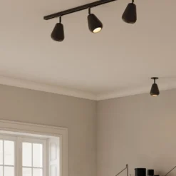 Anoli Spot Track Ceiling Lamp, black/black