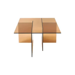 Anouk Glass Coffee Table, brown transparent