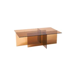 Anouk Glass Coffee Table, brown transparent