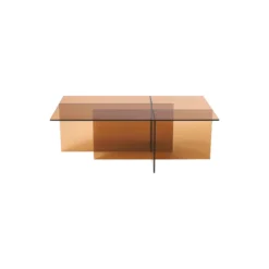 Anouk Glass Coffee Table, brown transparent