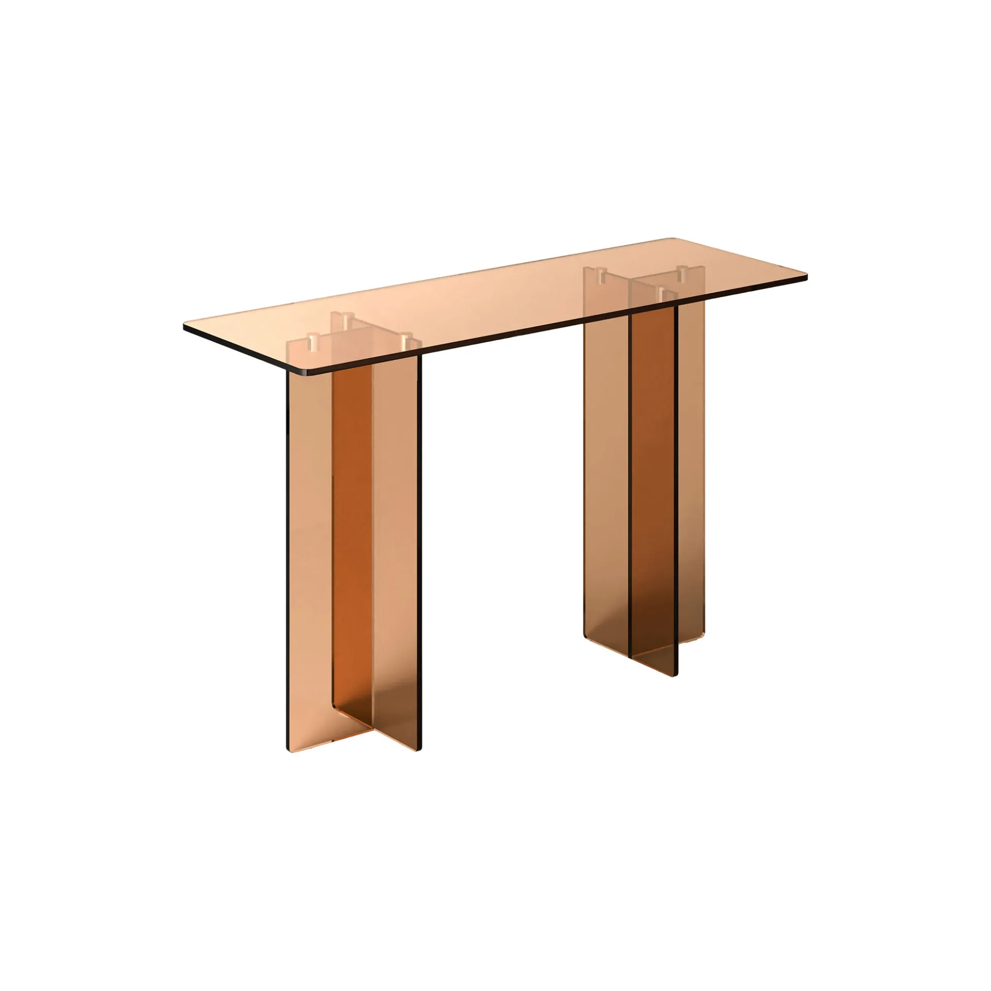 Anouk Glass Console, brown transparent