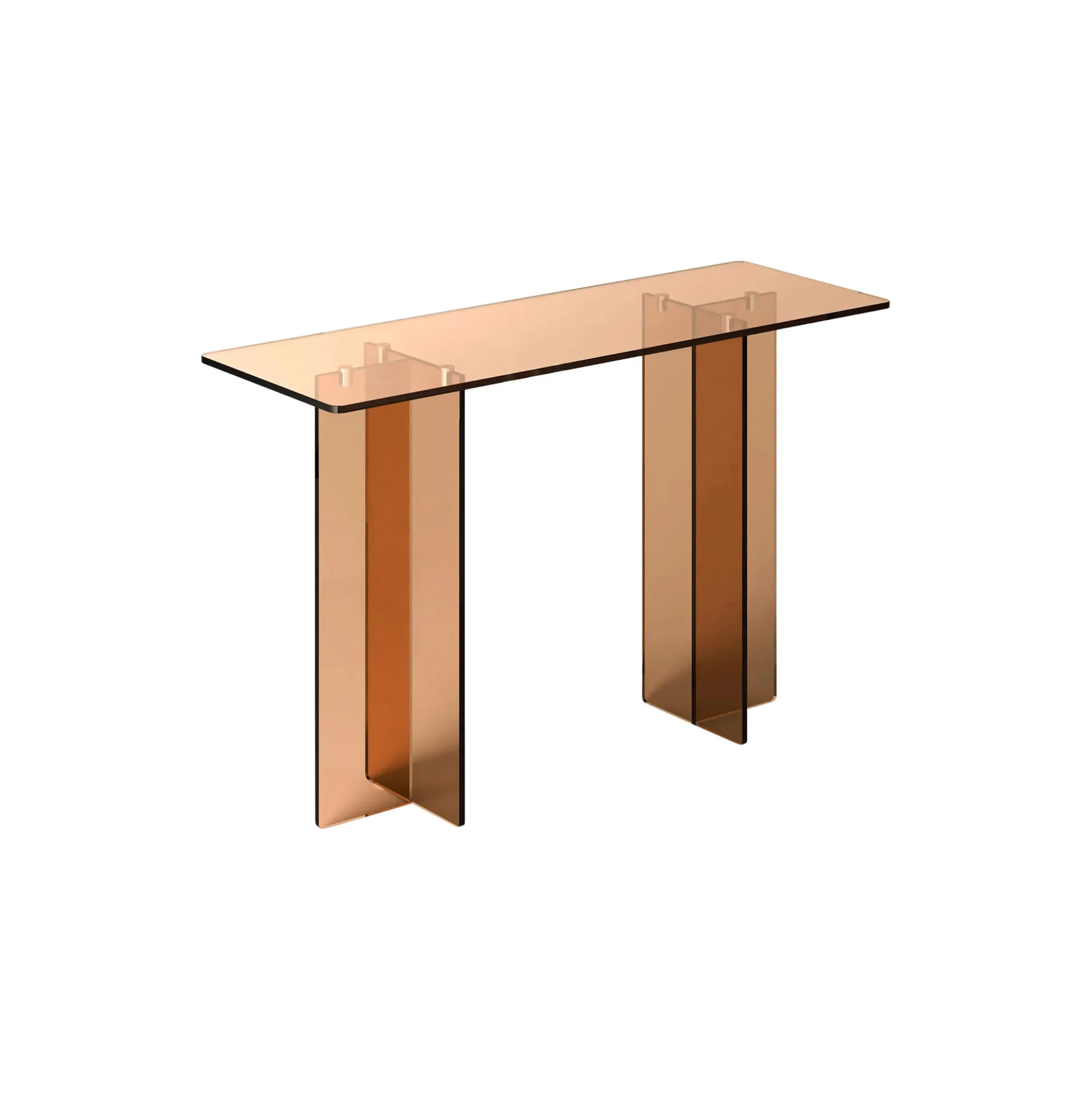 Anouk Glass Console, brown transparent