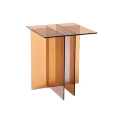 Anouk Glass Side Table, brown transparent