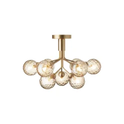Apiales 9 Ceiling Lamp, brushed brass/optic gold