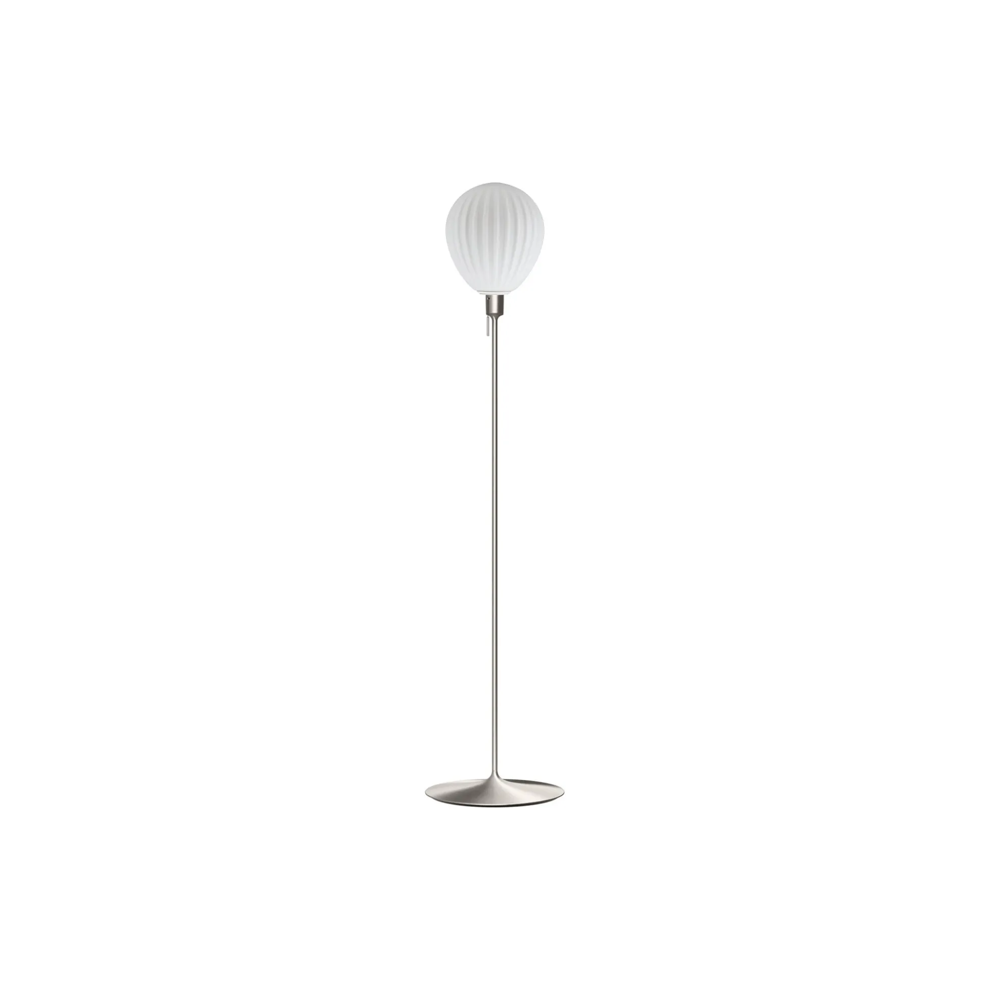 Around The World Floor Lamp, opal/brushed steel