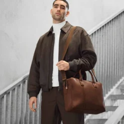 AshtonMBG Laptop Bag, cognac