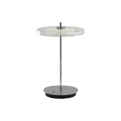 Asteria Glass Move Portable Lamp, polished steel