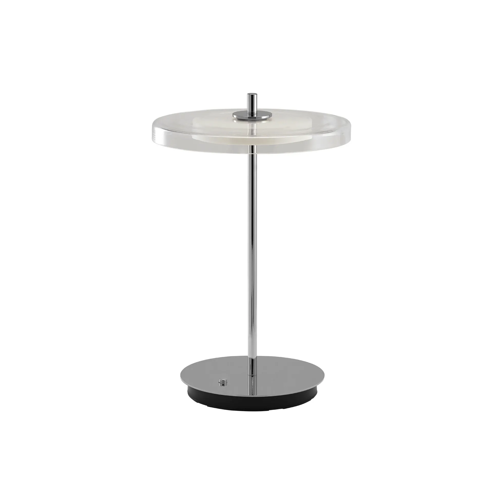 Asteria Glass Move Portable Lamp, polished steel