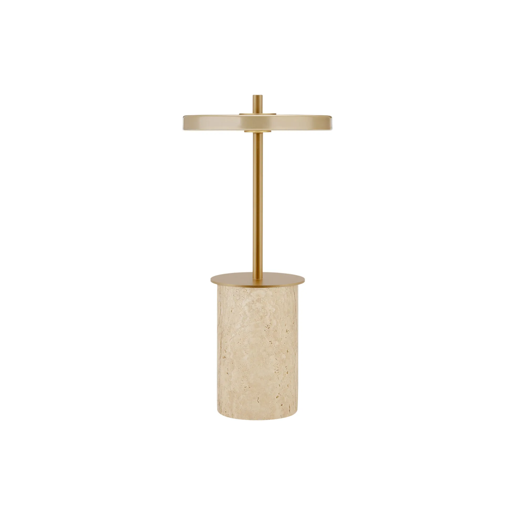 Asteria Move Mini Portable Lamp, clay travertine brass