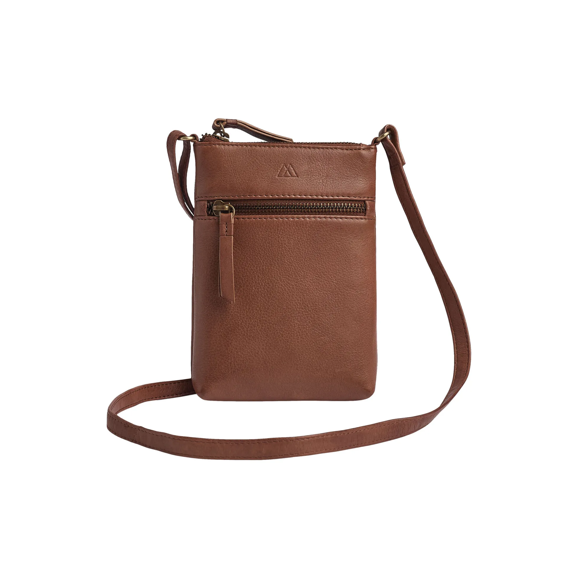 AvenMBG Cross. Bag, Soft Vin., cognac w/br. gold