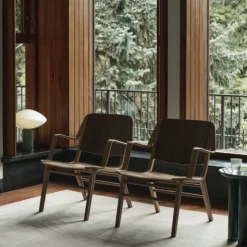 AX HM11 Lounge Chair, dark stained oak