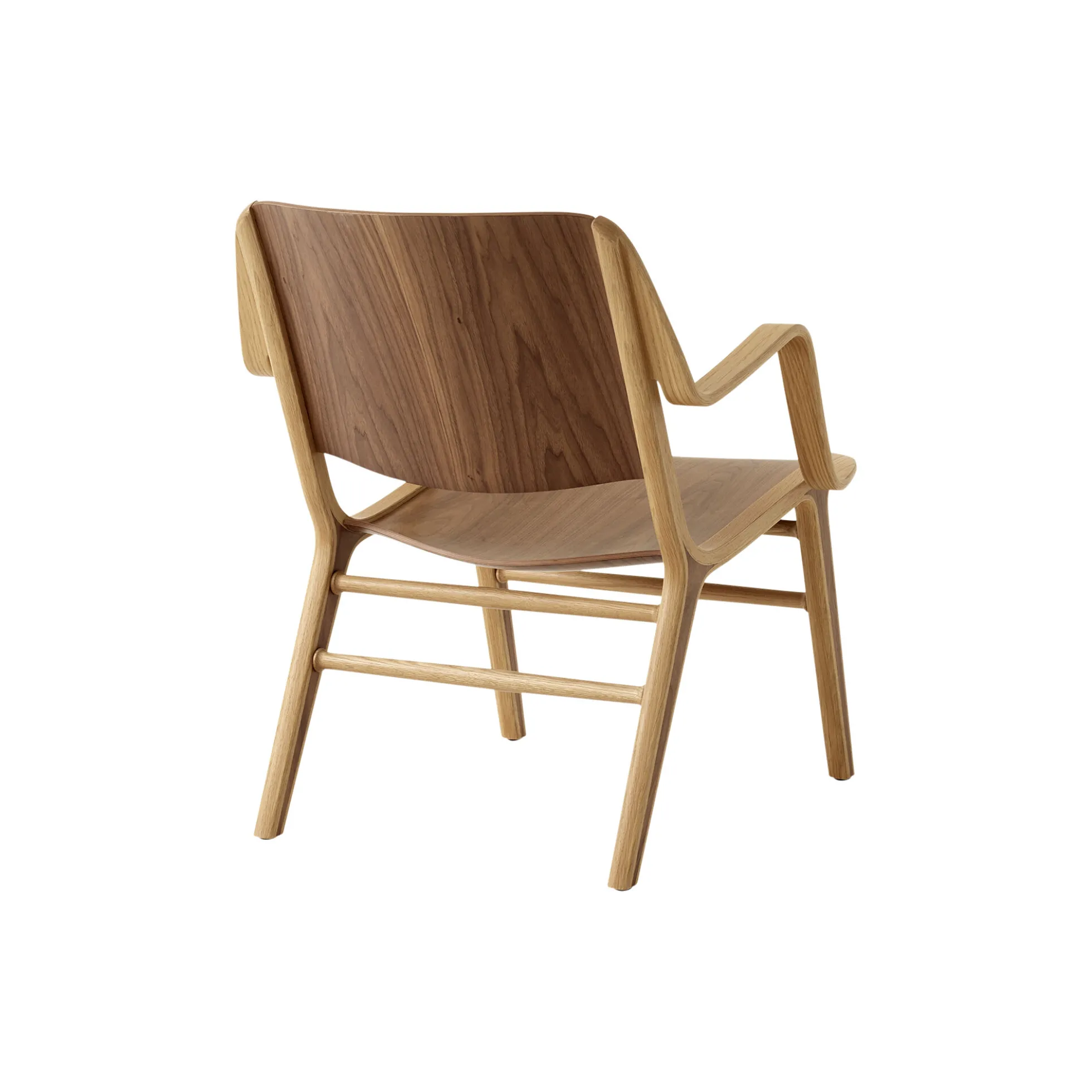 AX HM11 Lounge Chair, lacquered oak/walnut