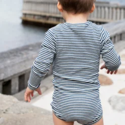 Baby Body Stripe, navy/offwhite