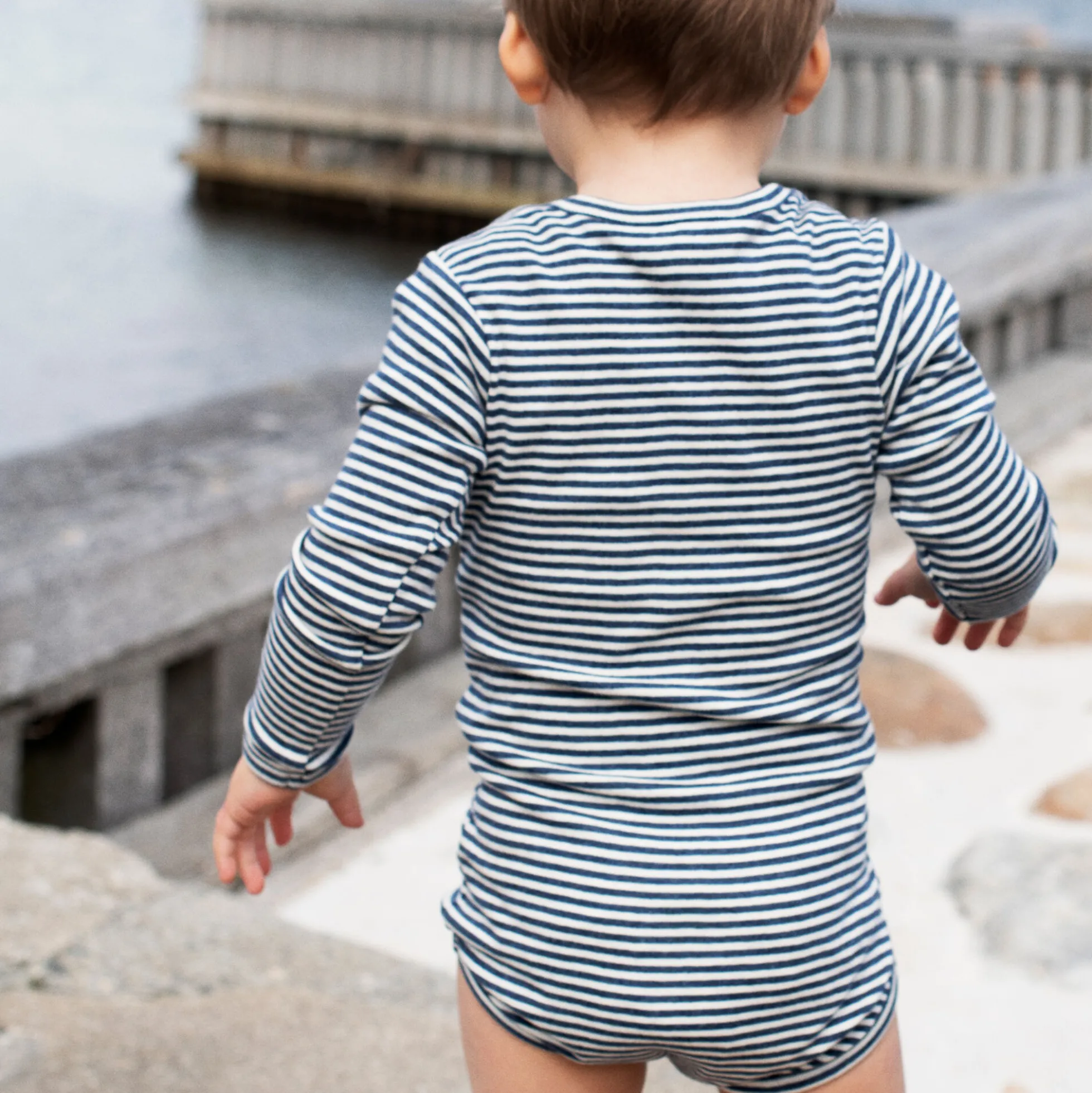 Baby Body Stripe, navy/offwhite