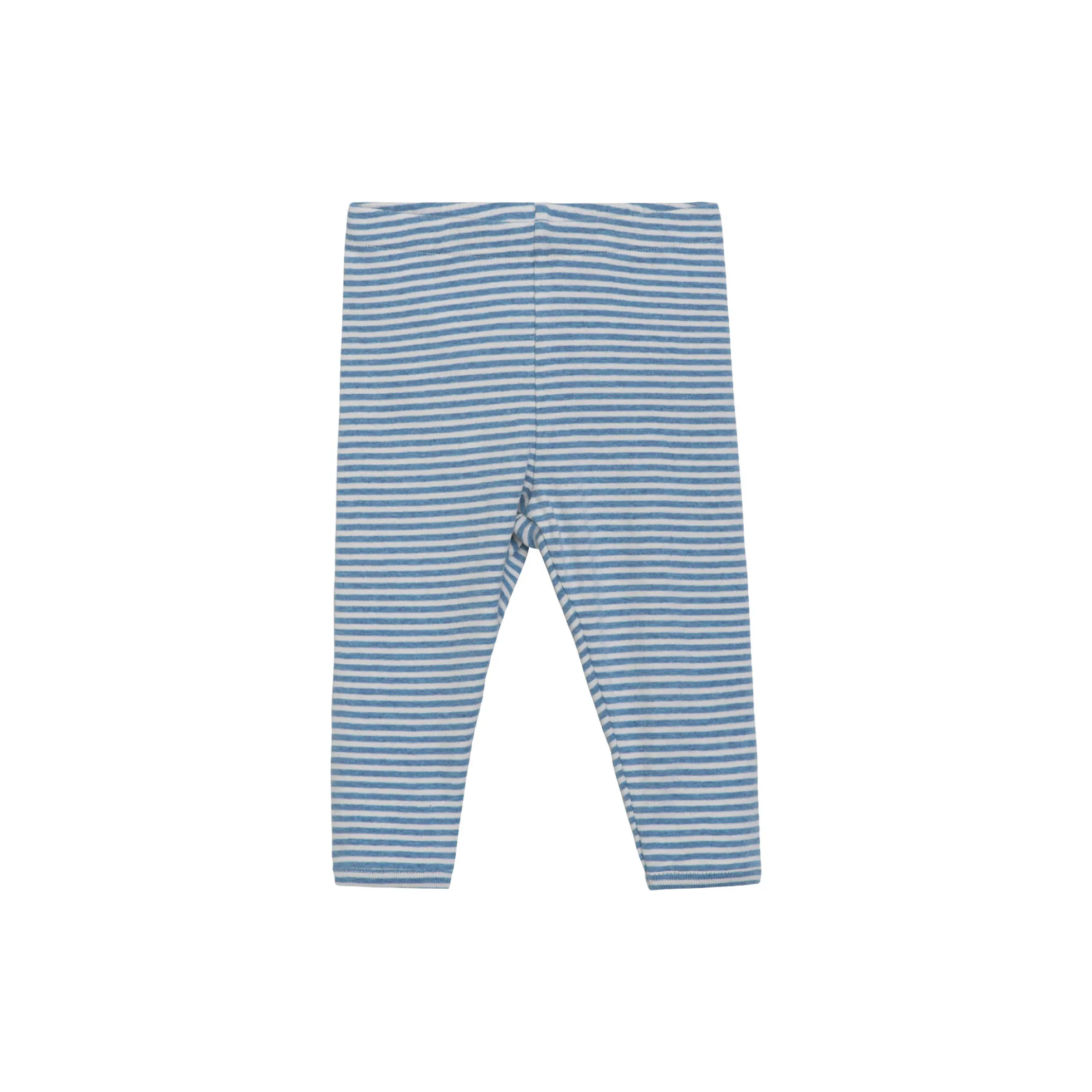 Baby leggings stribet, azur/ecru