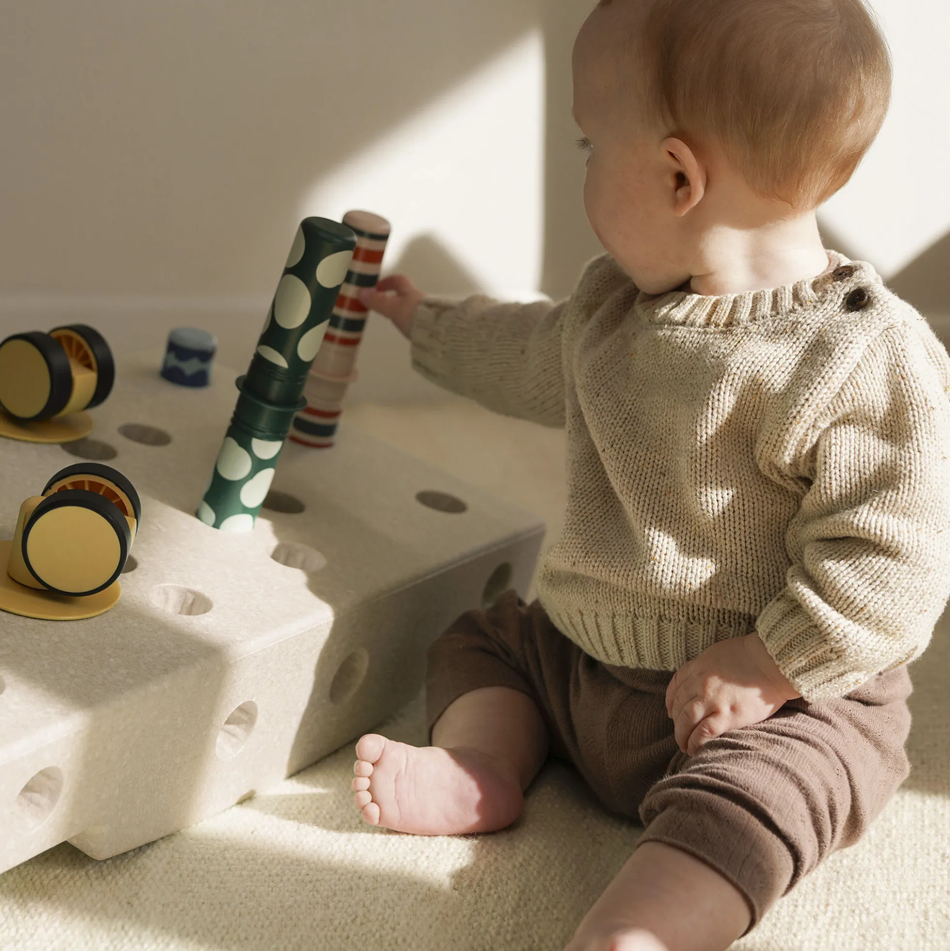 Baby motoriksæt, sand grey/honey yellow
