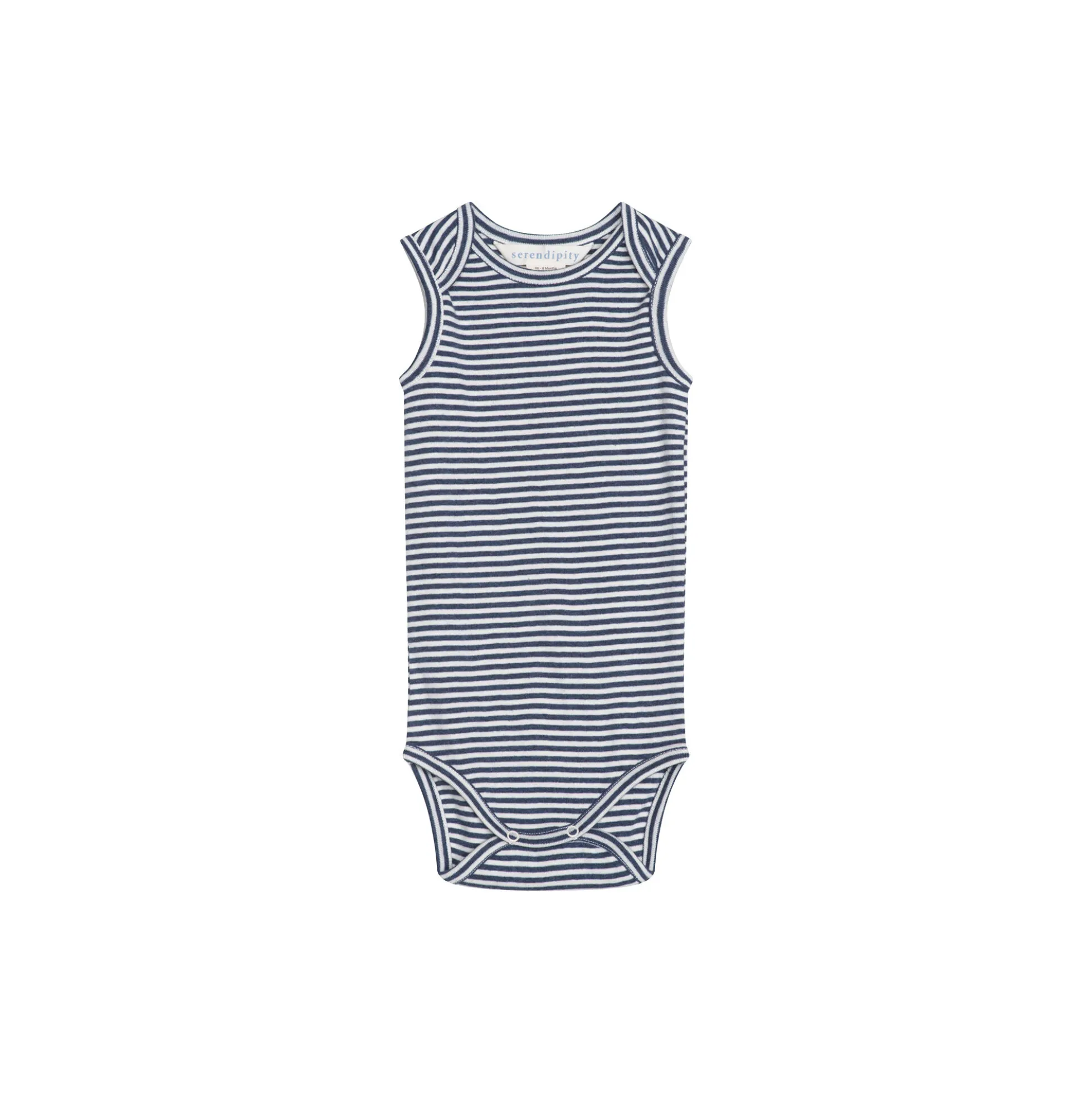 Baby Tank Stripe, navy/offwhite