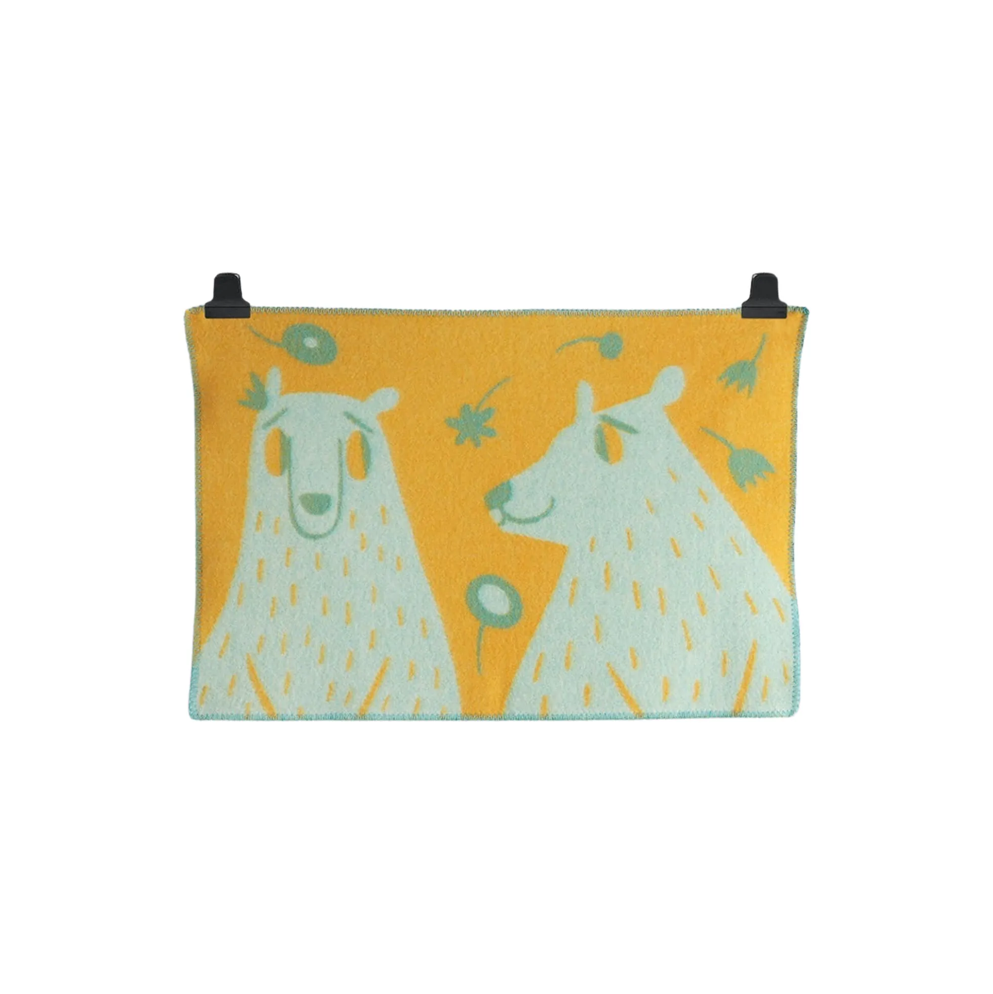 BAMSE Baby Size Throw, turquoise/orange