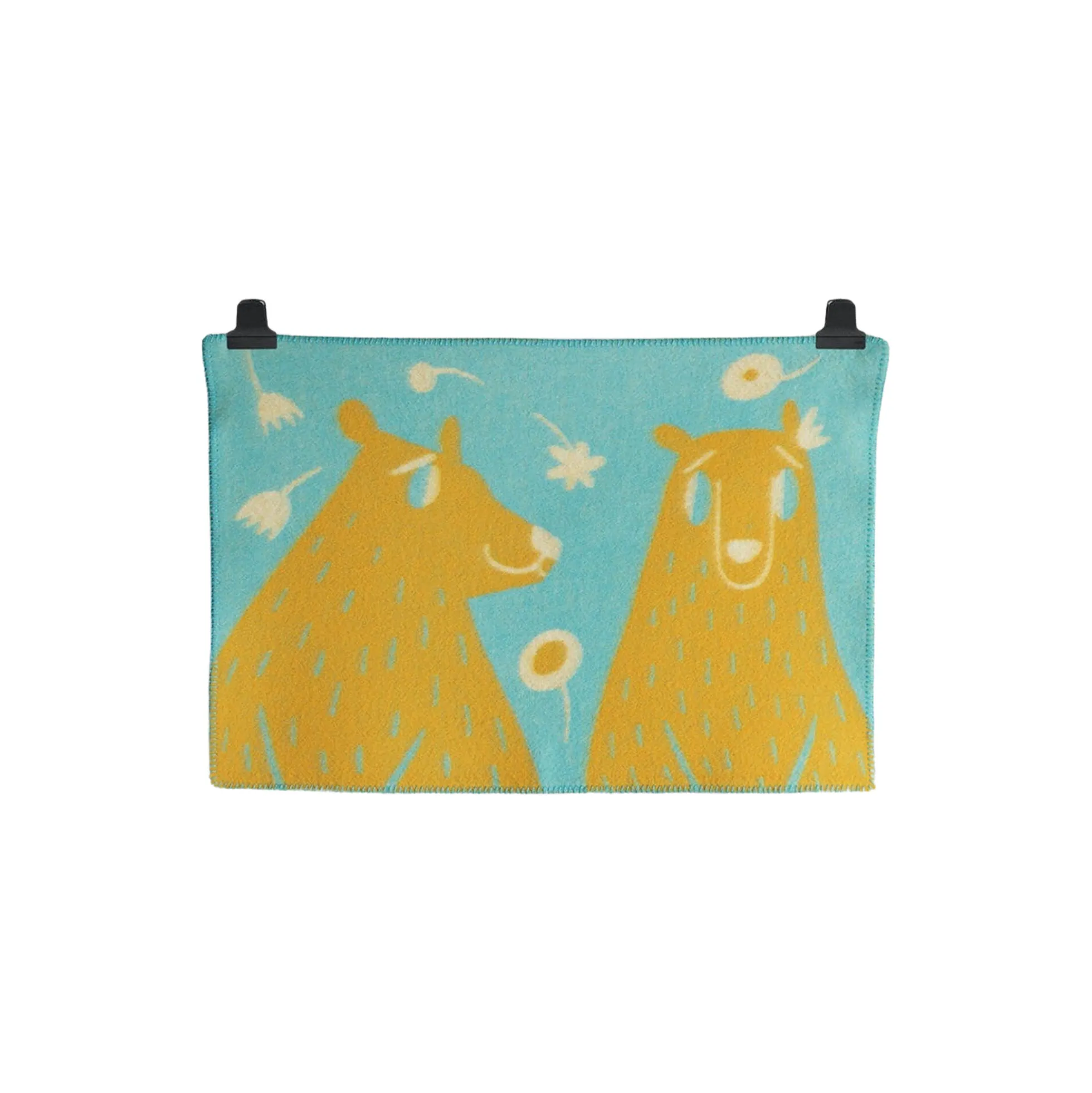 BAMSE Baby Size Throw, turquoise/orange