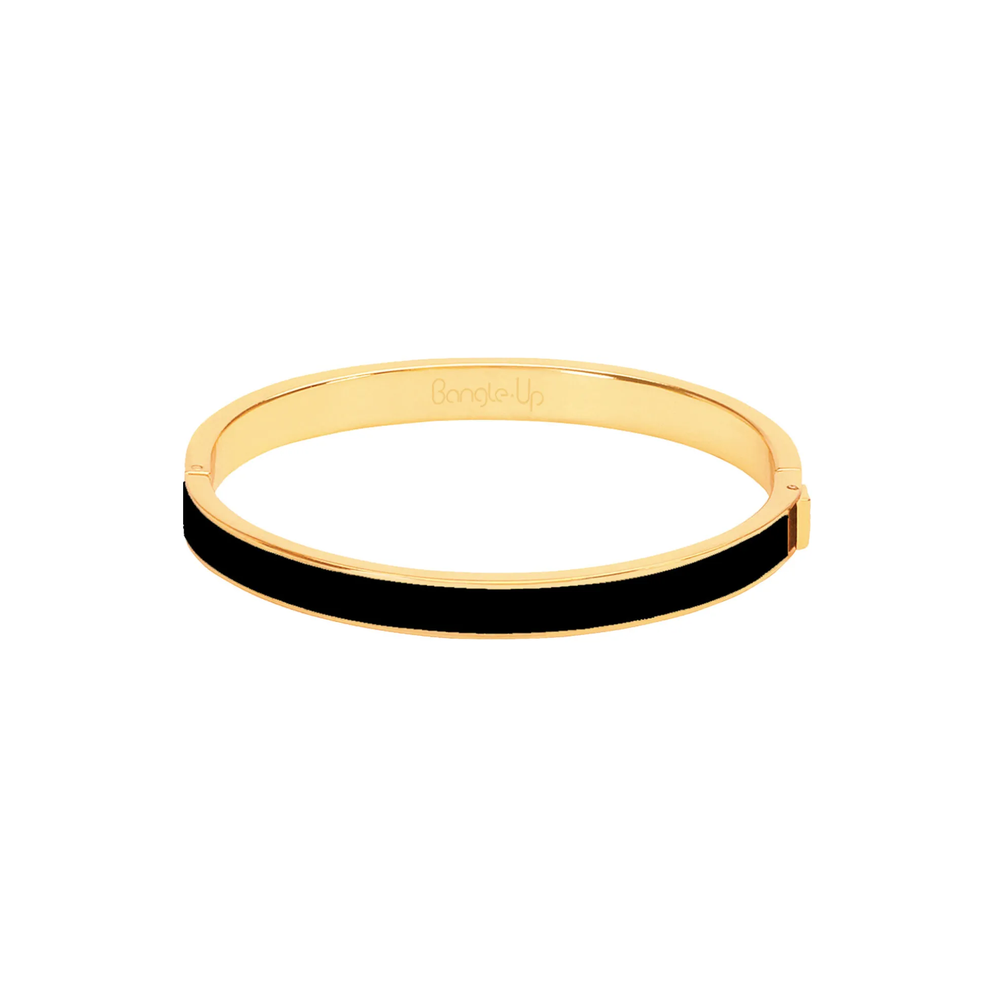 BANGLE Bracelet 7 mm T2, black/light gold