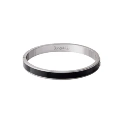 BANGLE Bracelet 7 mm T1, rhodium/black