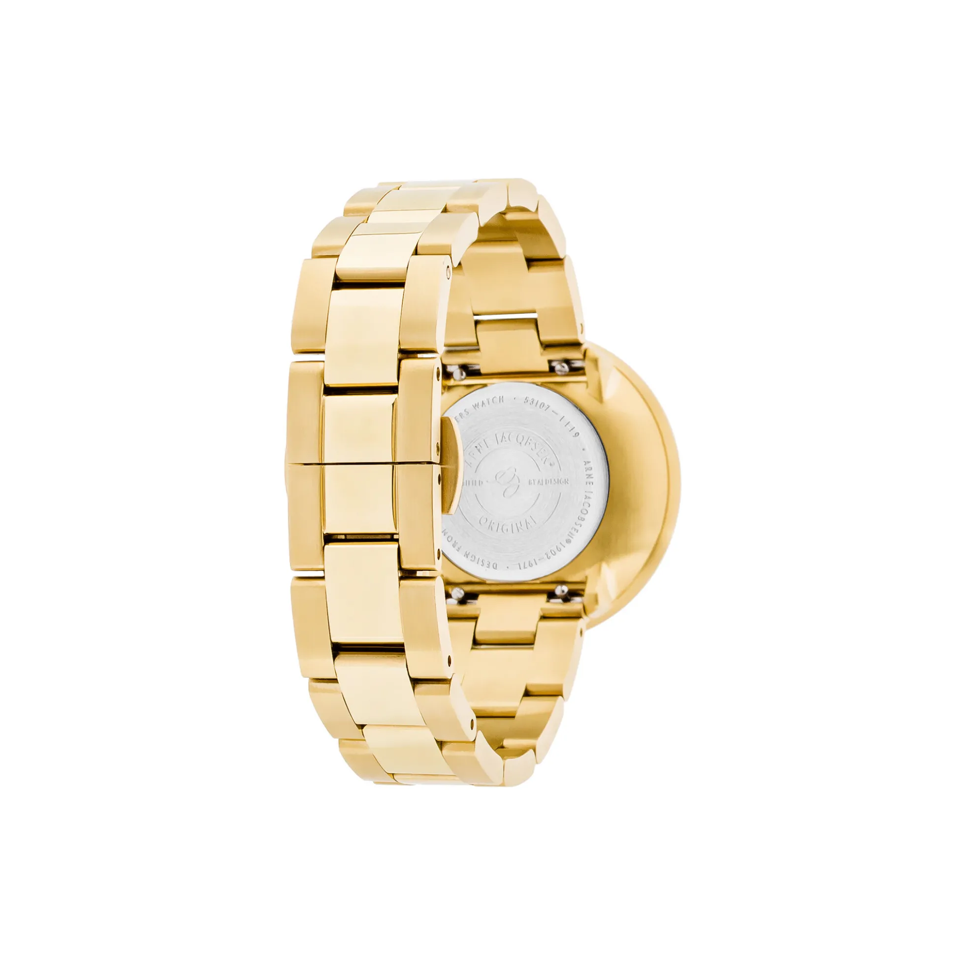 Bankers armbåndsur, white/gold/gold